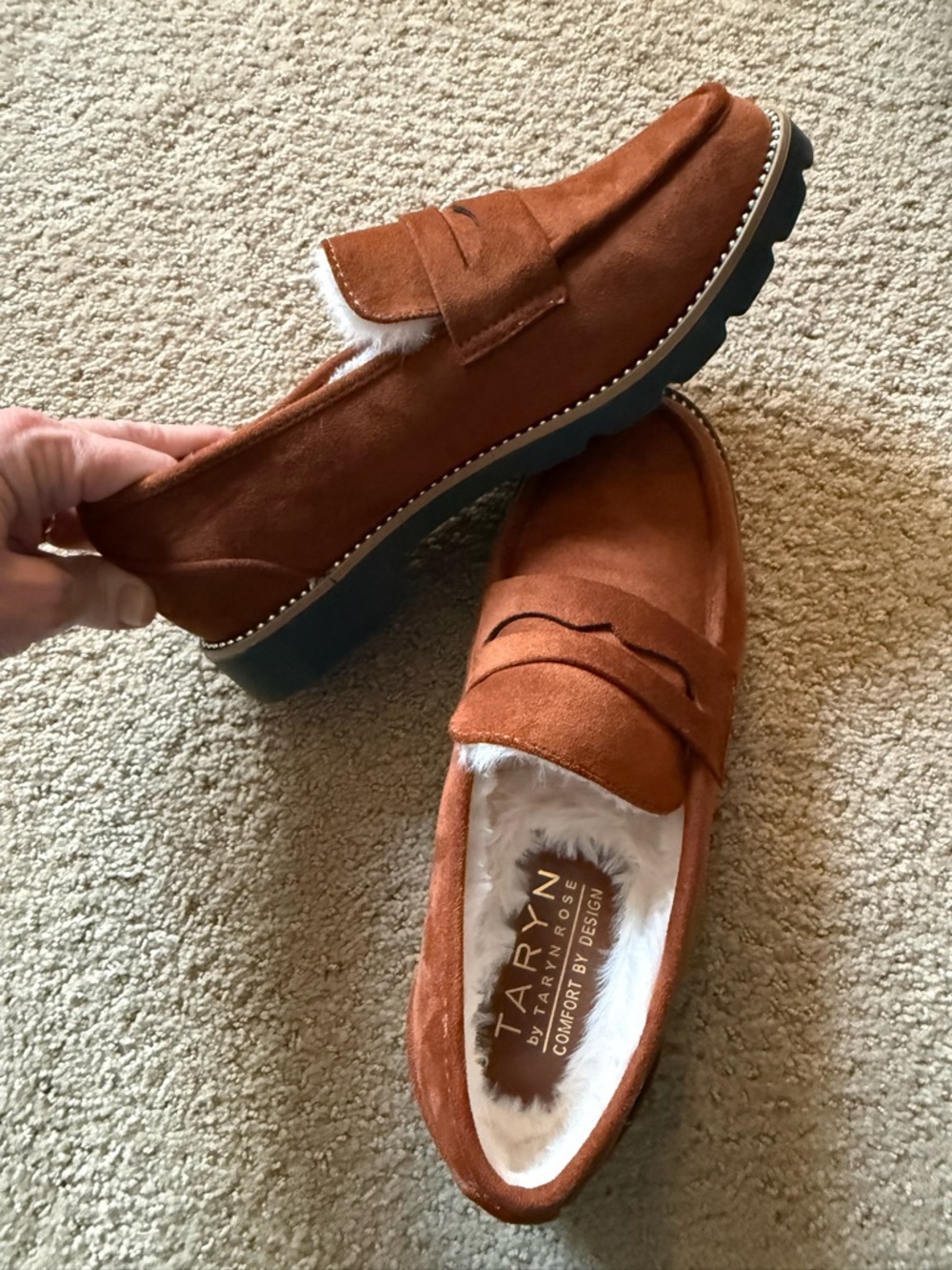 Women’s Suede Slip-On Loafers in Brown - Picture 5 of 5